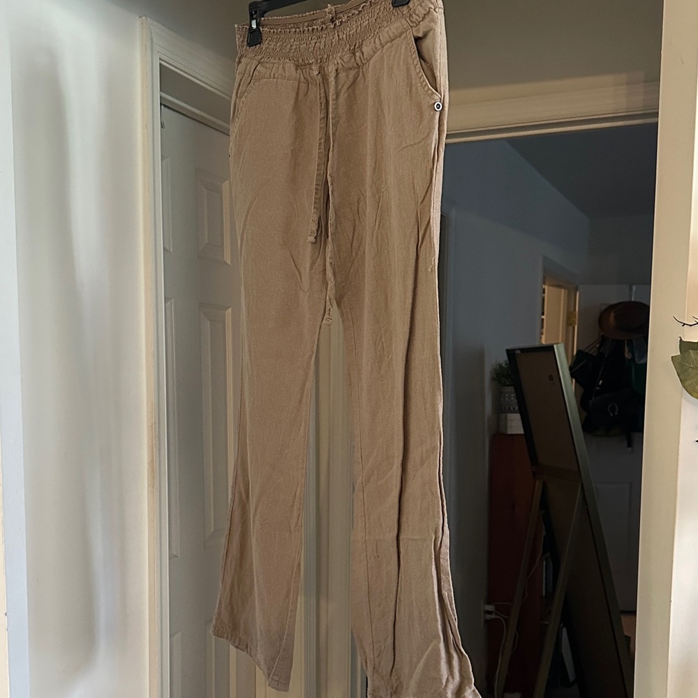 Love Tree women's Taupe linen pants size small